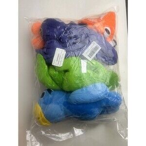 5 Pcs Friends Plush Toys Stuffed Animal purple green blue black white Orange 12”